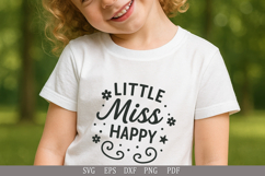Little Miss Happy - SVG Design for Baby and Toddler T-Shirts Product Image 3
