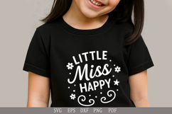 Little Miss Happy - SVG Design for Baby and Toddler T-Shirts Product Image 4