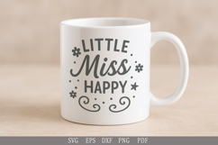 Little Miss Happy - SVG Design for Baby and Toddler T-Shirts Product Image 5