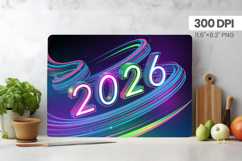 Happy New Year Cutting Board PNG Festive New Year's Eve 2026 Product Image 1