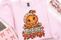 Our Little Pumpkin PNG, Cute Kawaii Pumpkin Fall Sublimation Product Image 3