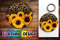 Radiant Glittery Petal PNG Sublimation Circle: Keychain, Coa Product Image 1