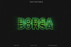 Neon Glitch Text Effect Editable Photoshop Template Product Image 1