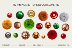 Vintage Buttons Decor Product Image 1