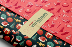 Isometric Christmas Seamless Patterns - Digital Papers Product Image 3