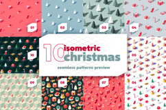 Isometric Christmas Seamless Patterns - Digital Papers Product Image 5