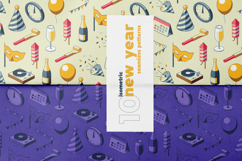 Isometric New Year Seamless Patterns - Digital Papers Product Image 3