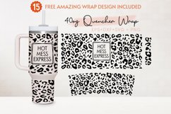 Hot Mess Express 40oz Quencher Tumbler, Leopard Print Product Image 1