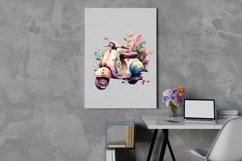 8 Retro Motocycle Vintage Sublimation Clipart Bundle Png Product Image 3