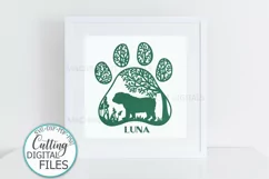 English Bulldog Paw sign svg dxf pdf cut out template Product Image 2