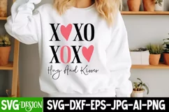 XOXO HUGS AND KISSES Sublimation,Happy Valentine's Day SVG Product Image 2
