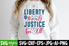 4th of july SVG Cut File - Liberty & Justice for All SVG Product Image 2