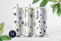 Falling white dandelion Digital Patterns | floral pattern Product Image 2