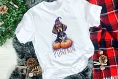 Watercolor dachshund dog halloween sublimation PNG Product Image 3