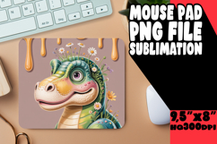 JOYFUL MOUSE MAT SUBLIMATION STYLE, Cute Dino Product Image 1