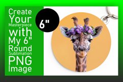 Cute Giraffe Spring Round Design Sublimation Product Image 1