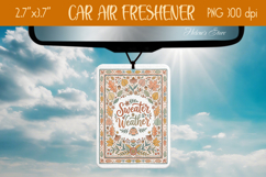 Sweater Weather Air Freshener Car design | Happy fall Product Image 1