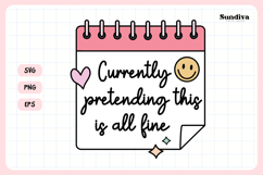 Funny Student Life Saying SVG | Currently Pretending Product Image 4