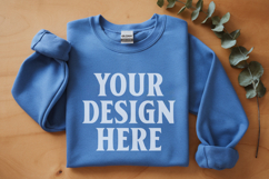 Royal Gildan 18000 Folded Flat Lay Mockups Product Image 1