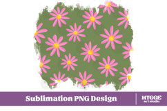 Retro Flowers Background Png Floral Paper Sublimation Bundle Product Image 5
