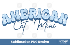 American Cat Mini 4th of July USA Paw DTF PNG Sublimation Product Image 1