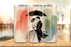 Valentine’s Day Umbrella Couple Tumbler Wrap PNG Big Bundle Product Image 4