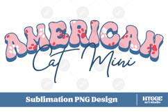 American Cat Mini 4th of July USA Paw DTF PNG Sublimation Product Image 1