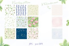 Watercolor collection of summer flowers Product Image 5