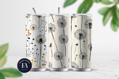 Falling white dandelion Digital Patterns | floral pattern Product Image 2