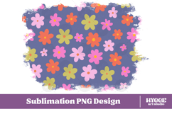 Retro Flowers Background Png Floral Paper Sublimation Bundle Product Image 6