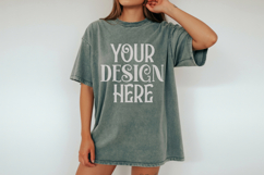 Comfort Colors 1717 Sage T-shirt Mockups, Real Model Product Image 1