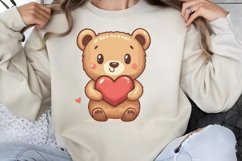 Cute Watercolor Valentines Day Clipart PNG Product Image 1