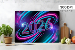 Happy New Year Cutting Board PNG Festive New Year's Eve 2026 Product Image 1