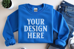 Royal Gildan 18000 Folded Flat Lay Mockups Product Image 1