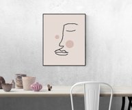 Lineart Wall Art, Woman Face Wall Art, Single Line Wall Art Product Image 3
