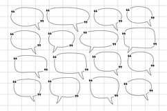 Speech quotation marks. Quote blank template Bundle cut file Product Image 1