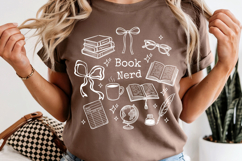 Book Nerd PNG Reader Book Lover Shirt Design Reading Product Image 1