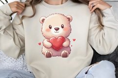 Cute Watercolor Valentines Day Clipart PNG Product Image 1