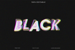 Cyber Glitch Text Effect Editable Photoshop Template Product Image 1