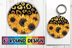 Dazzling Floral Paradise PNG Sublimation Circle: Keychain, C Product Image 1