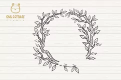Owl in the Branches svg, Owl Zentangle svg, Owl in the Leave Product Image 4