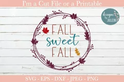 Fall sweet Fall Wreath SVG, PNG, DXF, EPS, JPEG Product Image 6
