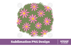 Retro Flowers Background Png Floral Paper Sublimation Bundle Product Image 8