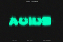 Cyberpunk Acid Text Effect Editable Photoshop Template Product Image 1