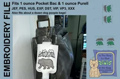 ITH Bear Silhouette Hand Sanitizer Holder - Key Fob Product Image 3