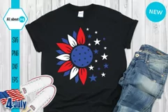 Patriotic Sunflower Svg, Sunflower Svg, Patriotic Svg Product Image 1