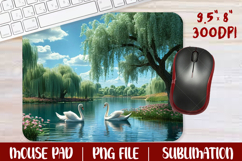 Swans on the Lake Sublimation PNG 3 Product Image 1