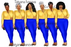 Sorority clipart, Sisterhood clipart, Afro girls clipart Product Image 4