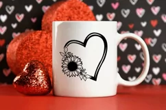 Flower Heart Svg, Sunflower Svg, Heart Svg Product Image 4