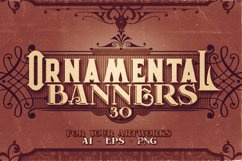 30 Vintage Ornamental Banners Product Image 1